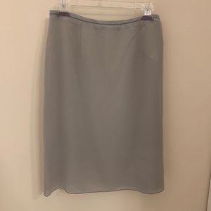 Agnona Grey Silk Classic Pencil Skirt Size 8 / 44